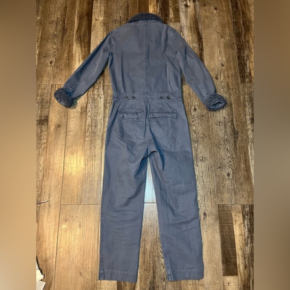 Madewell Sherpa Coverall Jumpsuit in Sunfaded Indigo Size XXS - Picture 6 of 7